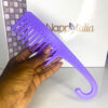 Purple wide tooth comb for curly, coily and Afro hair in Ghana